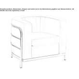 Upholstered armchair with removable cover Cesa
