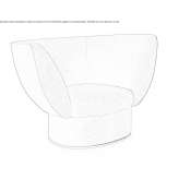 Velvet armchair with armrests Wissant