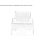 Fabric armchair with armrests Yautepec
