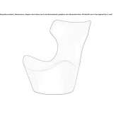 Swivel, upholstered armchair with high backrest Masone