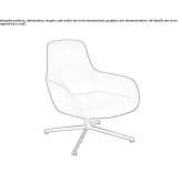 Bergere swivel armchair with 4-star base Fairlawn