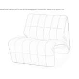Leather fold-out armchair Acegua
