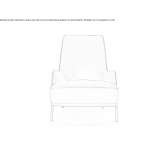 Fabric armchair with armrests Yautepec