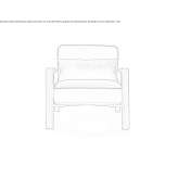 Leather armchair with armrests Poloboc