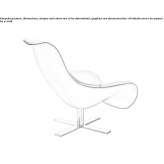 Leather armchair with a 4-star base Lamosano