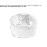 Fabric swivel armchair Rumboci