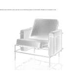 Armchair upholstered with fabric Gardanne