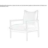Fabric armchair with armrests Milena