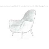Fabric upholstered armchair with armrests Mankato