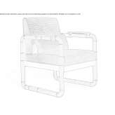 Leather armchair with armrests Tarxien