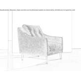 Fabric armchair with armrests Zamosc