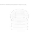 Fabric armchair with armrests Morkov