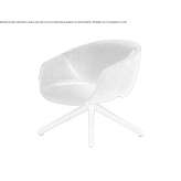 Swivel fabric armchair with armrests Perisani