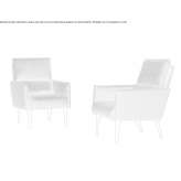 Fabric upholstered armchair with armrests Caycuma