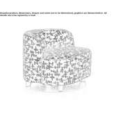 Fabric armchair with removable cover and armrests Cuaxuxpa