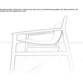 Tanned leather armchair with armrests Connaux