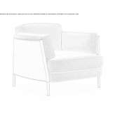 Fabric armchair with armrests Kijevo