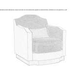 Fabric armchair with armrests Colwich