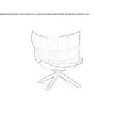 Upholstered armchair on trestles Svidnik