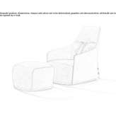 Armchair upholstered with fabric Abizanda