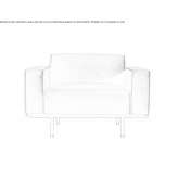Armchair with removable cover Bunyan