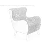 Fabric armchair with armrests Berezovo