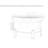 Fabric armchair with armrests Kaba