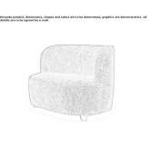 Fabric armchair with armrests Cuaxuxpa