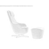 Reclining fabric armchair with headrest Borstel