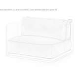 Modular fabric armchair with armrests Vseruby