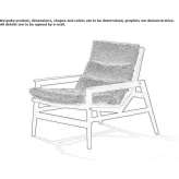 Fabric upholstered armchair with armrests Valgioie