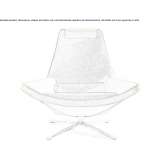 Fabric armchair with 4-star base and headrest Ledenice