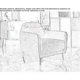 Fabric armchair with armrests Ceglow