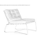 A quilted leather armchair with a sled base Liseleje