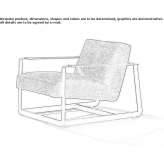 Leather armchair based on a sled with armrests Borrassa