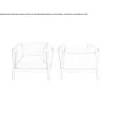 Fabric armchair with armrests Lomas