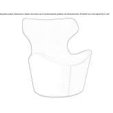 Upholstered swivel armchair Masone