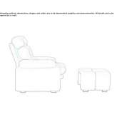 Upholstered armchair with footrest Belena