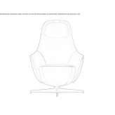 Leather reclining armchair with headrest Borstel
