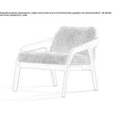 Fabric armchair with armrests Valverde