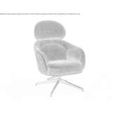 Bergere armchair with removable cover and headrest Heijen