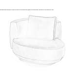 Swivel armchair upholstered with fabric Contagem