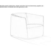 Leather upholstered armchair Abizanda