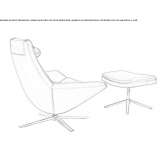 Leather armchair with headrest Ledenice