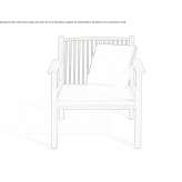 Ash and leather armchair with armrests Stodtlen