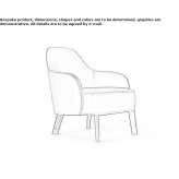 Upholstered armchair with armrests Marsat
