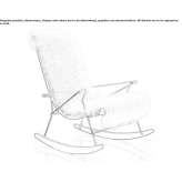 Futerkowy fotel bujany z podłokietnikami Bunol