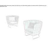 A fabric armchair based on a sled Ceggia