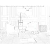 Fabric upholstered armchair with armrests Mactun