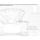 Fabric armchair/mattress Rendeux